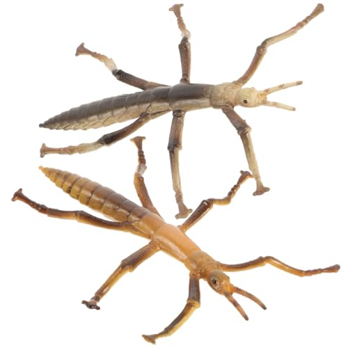 YARNOW 2 Stück Lustige Stab Insekten Modelle Lernspielzeug für Kognitive Insektenfiguren für Halloween Dekoration und Bildungszwecke von YARNOW