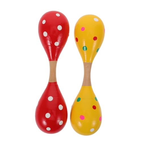 YARNOW 2 Stück Maracas aus Nachhaltigem Holz Handliche Rumba Shaker für Junge Mädchen und Ergonomisch Geräuschstimulierend Sicher und Leicht für Musikspiel und Motorische Entwicklung YARNOW 2 Stück Maracas aus Nachhaltigem Holz Handliche Rumba Shaker für Junge Mädchen und Ergonomisch Geräuschstimulierend Sicher und Leicht für Musikspiel und Motorische Entwicklung von YARNOW