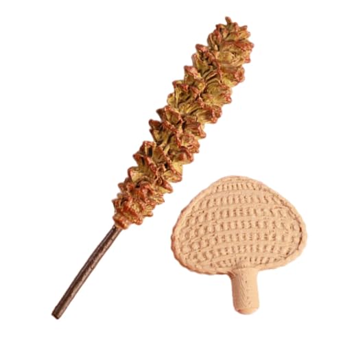 YARNOW 2 Stück Mini Duster Kleine Reinigungsbürste DIY Handgemachter Fächer Miniatur-puppenhauszubehör Miniatur-puppenhaus-fächer Puppenhaus-Fan Mini-Fan-Ornament Harz + PVC von YARNOW