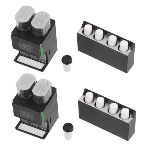 YARNOW 2 Stück Mini Kaffeemaschine Modell Kaffeemaschine Puppenhaus Zubehör Miniatur Espressomaschine Puppenhaus Miniatur Zubehör Dekorationen von YARNOW