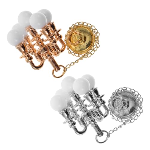 YARNOW 2 Stück Mini -Kronleuchtermodell Simulationslampe Miniaturlichtmodell Hausmodelllampe Mini Model House Lampe winzige Lichter für Miniaturen Plastik YARNOW 2 Stück Mini -Kronleuchtermodell Simulationslampe Miniaturlichtmodell Hausmodelllampe Mini Model House Lampe winzige Lichter für Miniaturen Plastik von YARNOW