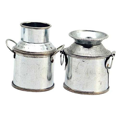 YARNOW 2 Stück Mini -Metallmilchtopf klein Milchkrug Miniaturen Häuser puppenhaus Miniaturhaus Accessoire Mini-Krüge Miniaturgarteneimer Mini-Eimer Eisen Silver YARNOW 2 Stück Mini -Metallmilchtopf klein Milchkrug Miniaturen Häuser puppenhaus Miniaturhaus Accessoire Mini-Krüge Miniaturgarteneimer Mini-Eimer Eisen Silver von YARNOW