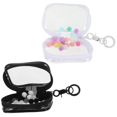 YARNOW 2 Stück Mini Puppen Transparent mit Ball und Schlüsselanhänger Aufbewahrungstasche für Figuren und Sammlerstücke für Schmuck und Miniaturen Material YARNOW 2 Stück Mini Puppen Transparent mit Ball und Schlüsselanhänger Aufbewahrungstasche für Figuren und Sammlerstücke für Schmuck und Miniaturen Material von YARNOW