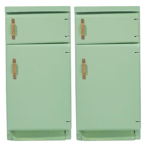YARNOW 2 Stück Mini-Puppenhaus-Kühlschrank, 1:12, Kühlschrank-Spielzeug für Kinder, Rollenspiel, Miniatur-Küchengerät für kreative Fotografie und Raumdekoration YARNOW 2 Stück Mini-Puppenhaus-Kühlschrank, 1:12, Kühlschrank-Spielzeug für Kinder, Rollenspiel, Miniatur-Küchengerät für kreative Fotografie und Raumdekoration von YARNOW