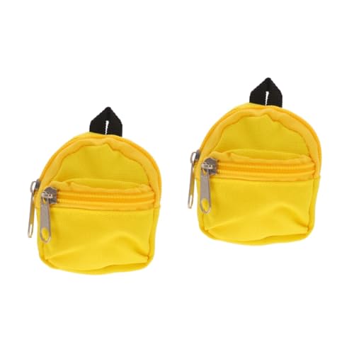 YARNOW 2 Stück Mini Puppenrucksack Gelb aus Polyester Langlebig und Reißfest mit Reißverschluss Dekoratives Kostümzubehör für Bjd Puppen als Süßer Schulranzen für Kleine Puppenliebhaber YARNOW 2 Stück Mini Puppenrucksack Gelb aus Polyester Langlebig und Reißfest mit Reißverschluss Dekoratives Kostümzubehör für Bjd Puppen als Süßer Schulranzen für Kleine Puppenliebhaber von YARNOW