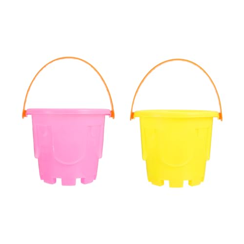 YARNOW 2 Stück Mini Sandspielzeug Eimer für Bunte Strandspielzeuge Kreative Spielzeuge für Park für Angeln und Sandspiele Leicht und Tragbar Zufällige Farbe von YARNOW