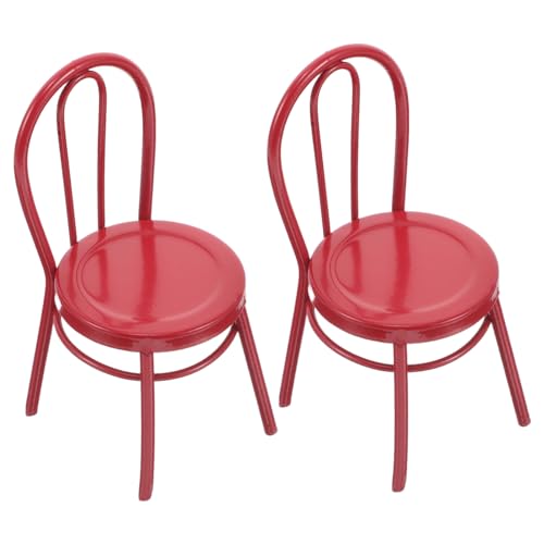 YARNOW 2 Stück Mini-metallstuhl Miniaturmöbel Puppenstubenbank Dollhouse -Tisch Und Stuhl Dollhouse Chair Puppenhaus-küche Wohnstuhl Miniatur-rattanstuhl Rot Legierung YARNOW 2 Stück Mini-metallstuhl Miniaturmöbel Puppenstubenbank Dollhouse -Tisch Und Stuhl Dollhouse Chair Puppenhaus-küche Wohnstuhl Miniatur-rattanstuhl Rot Legierung von YARNOW