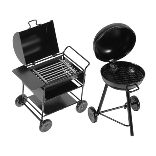 YARNOW 2 Stück Miniatur BBQ Grill aus Realistische Puppenhaus Deko Detailgetreuer Mini Grill für Kreative Küchenszenen und Outdoor Puppenhaus Zubehör YARNOW 2 Stück Miniatur BBQ Grill aus Realistische Puppenhaus Deko Detailgetreuer Mini Grill für Kreative Küchenszenen und Outdoor Puppenhaus Zubehör von YARNOW