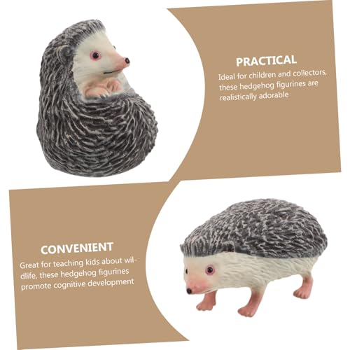 YARNOW 2stücke Miniatur-Igel-Ornamente Spielzeug Für Mooslandschaften Und Kuchenaufsätze Wildtierfiguren Für Feengärten Und Mikro-landschafts-Dekorationen Robustes PVC-Material Für von YARNOW