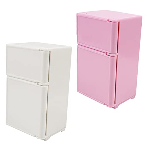YARNOW 2 Stück Miniatur Puppenhaus Kühlschrank Teilig Weiß und Rosa Langlebige Mini Möbel Realistische Puppenhaus Zubehör für Leicht Kompakt für Miniaturküche und Spielspaß YARNOW 2 Stück Miniatur Puppenhaus Kühlschrank Teilig Weiß und Rosa Langlebige Mini Möbel Realistische Puppenhaus Zubehör für Leicht Kompakt für Miniaturküche und Spielspaß von YARNOW
