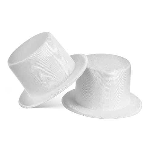 YARNOW 2 Stück Miniatur Weihnachts deko Hüte Kleine Weiße Mini Tops Hüte aus Leichtem für DIY Bastelprojekte Schneemann deko Puppen und Kreative Handwerksideen von YARNOW