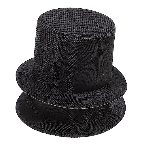 YARNOW 2 Stück Miniaturhüte Kleine Mini Top Hats für Puppen und Schneemann Diy Bastelzubehör Weihnachtsdeko Handgefertigte Accessoires Schwarz YARNOW 2 Stück Miniaturhüte Kleine Mini Top Hats für Puppen und Schneemann Diy Bastelzubehör Weihnachtsdeko Handgefertigte Accessoires Schwarz von YARNOW