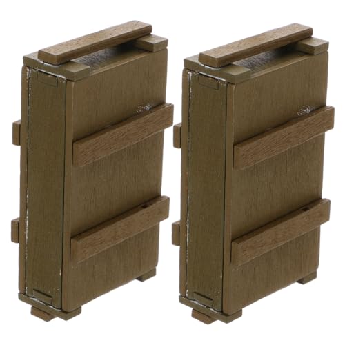 YARNOW 2 Stück Miniatur Koffer für Sandtisch Szenenlayout Aufbewahrungsbox im Maßstab 1/6 für Miniaturen Rustikale Kasten für Schlachtszenen Puppenhaus Zubehör für Tabletop Spiele von YARNOW