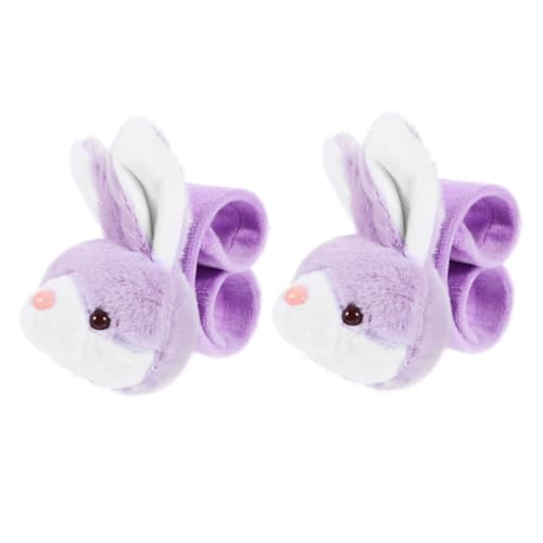 YARNOW 2 Stück Plüsch Hase Schnapparmband Weiches Kuscheltier Slap Bracelet Niedlichem Tierdesign Leichtes Armband für Geburtstagsparty Halloween Weihnachten Ostern YARNOW 2 Stück Plüsch Hase Schnapparmband Weiches Kuscheltier Slap Bracelet Niedlichem Tierdesign Leichtes Armband für Geburtstagsparty Halloween Weihnachten Ostern von YARNOW