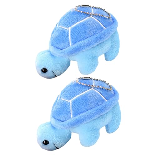 YARNOW 2 Stück Plüsch Schildkröten Schlüsselanhänger Niedliche Mini Tierchen mit Kette als Dekoration für Rucksäcke oder Taschen Weiche Stofftiere aus Plüsch als für Freunde und Familie von YARNOW