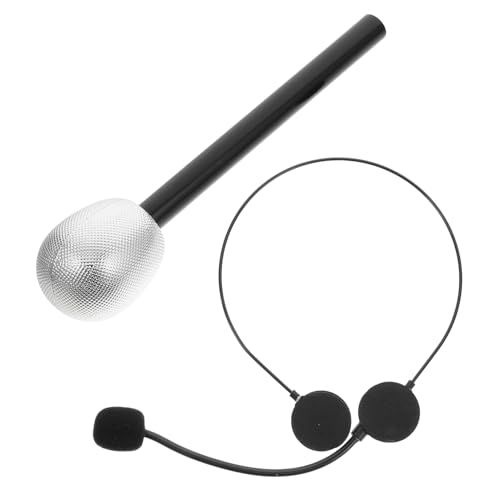 YARNOW 2 Stück Promi-Kleid Sänger-Headset Sternenkostüm Falsches Kopfmikrofon Gefälschtes Mikrofon-Headset Mikrofon-stütze Gefälschtes Kopfmikrofon Plastik Silver YARNOW 2 Stück Promi-Kleid Sänger-Headset Sternenkostüm Falsches Kopfmikrofon Gefälschtes Mikrofon-Headset Mikrofon-stütze Gefälschtes Kopfmikrofon Plastik Silver von YARNOW