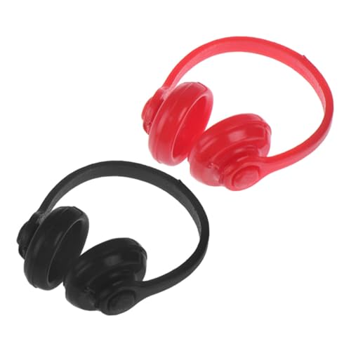 YARNOW 2 Stück Puppen-Headset Modelle Kopfhörer Mini Zubehör Realistisch Winzig Mikro-landschaftsverzierungen Headset-Modell-verzierung Kopfhörer-Modell von YARNOW