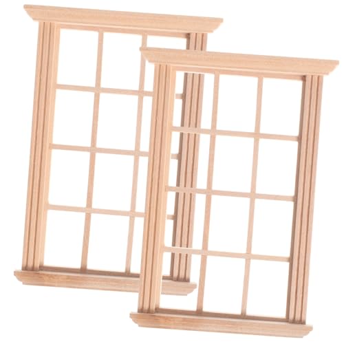 YARNOW 2 Stück Puppenhaus Fenster Miniatur winzig Zubehör realistisch klein Dollhouse Dekorationen Rahmen Häuser Moderne Puppenstubenmöbel Mini-Möbeltür Birke Beige YARNOW 2 Stück Puppenhaus Fenster Miniatur winzig Zubehör realistisch klein Dollhouse Dekorationen Rahmen Häuser Moderne Puppenstubenmöbel Mini-Möbeltür Birke Beige von YARNOW