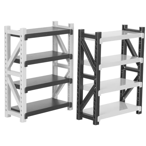 YARNOW 2 Stück Puppenhaus Lagerregal Puppenhaus Mini Lagerschrank Miniatur Bücherregal Für Modellmöbel Zubehör Miniatur Lagerung Bücherregal Aus Kunststoff von YARNOW