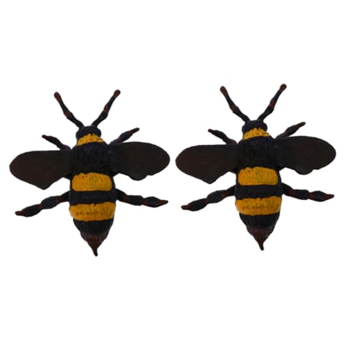 YARNOW 2 Stück Realistische Bienen Modellspielzeuge Kreative Dekorationsfiguren für Lernspielzeug und Partyschmuck Material für Innenräume und Feste von YARNOW