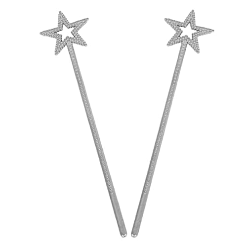 YARNOW 2 Stück Silberne Sternen Zauberstäbe für Glitzernde Feenstäbe für Halloween und Kostümpartys für Rollenspiele und Bühnenaufführungen YARNOW 2 Stück Silberne Sternen Zauberstäbe für Glitzernde Feenstäbe für Halloween und Kostümpartys für Rollenspiele und Bühnenaufführungen von YARNOW