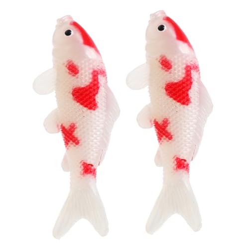 YARNOW 2 Stück Simuliertes Koi-Modell Simulationsornament Aquarienfische -Figuren-Ornament Mini-Fischfiguren deko Goldfischspielzeug Puppenstubenfisch PVC YARNOW 2 Stück Simuliertes Koi-Modell Simulationsornament Aquarienfische -Figuren-Ornament Mini-Fischfiguren deko Goldfischspielzeug Puppenstubenfisch PVC von YARNOW