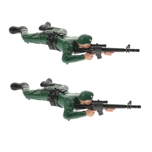YARNOW 2 Stück Soldat Crawling Kriechender Spielzeugsoldat Aktionsfiguren für Kinderspielzeuge Soldat winzige Menschenmodelle Figurenspielzeug Plastik Grün von YARNOW