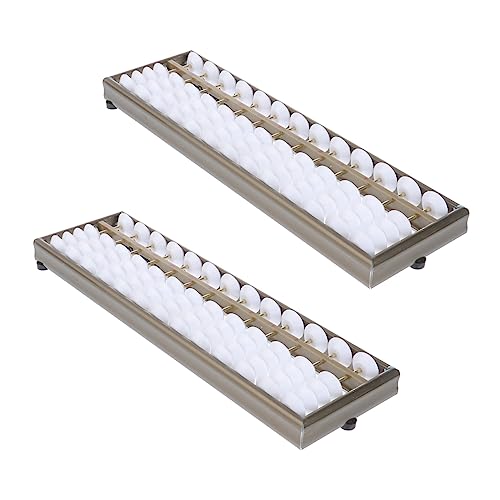 YARNOW 2 Stück Stelliges Abacus aus Aluminium für Tragbarer Rechenrahmen für Schüler Hand Augen Koordination und Mathematikfähigkeiten von YARNOW