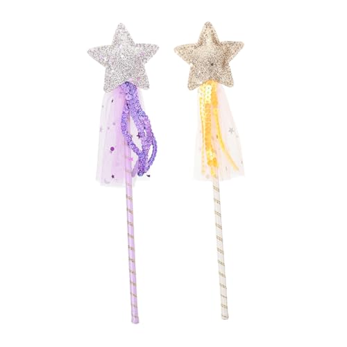 YARNOW 2 Stück Sternförmige Feenstäbe Glitzernde Zauberstäbe für Kostümzubehör für Partys Halloween und Bühnenaufführungen Gold für Kreative Rollenspiele und Motive YARNOW 2 Stück Sternförmige Feenstäbe Glitzernde Zauberstäbe für Kostümzubehör für Partys Halloween und Bühnenaufführungen Gold für Kreative Rollenspiele und Motive von YARNOW
