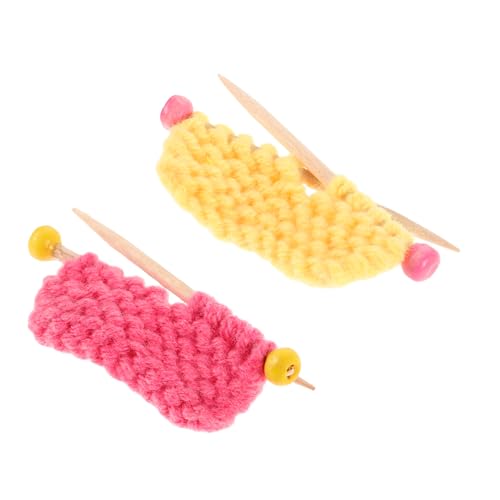 YARNOW 2 Stück Strickpullover-Modell Mini-Puppenhauszubehör gestrickte Minipuppe Puppenhaus-Miniaturen winzige Wintermützen kleine Strickmützen kleine Mützen Garn YARNOW 2 Stück Strickpullover-Modell Mini-Puppenhauszubehör gestrickte Minipuppe Puppenhaus-Miniaturen winzige Wintermützen kleine Strickmützen kleine Mützen Garn von YARNOW
