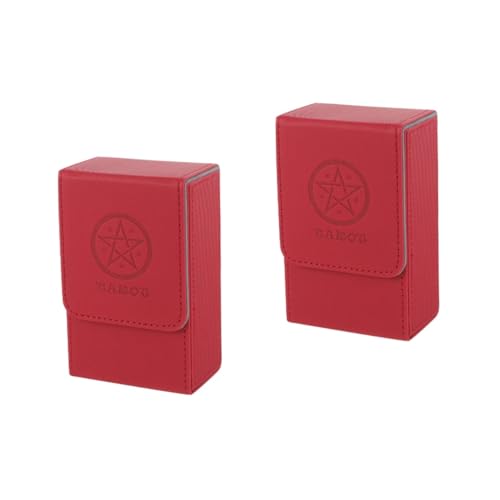 YARNOW 2 Stück Tarot Karten Aufbewahrungsbox aus PU Rechteckiger Kartenhalter für Spielekarten Stoßfest für Tarot und Pokerspiele Schützt vor Feuchtigkeit und Beschädigungen YARNOW 2 Stück Tarot Karten Aufbewahrungsbox aus PU Rechteckiger Kartenhalter für Spielekarten Stoßfest für Tarot und Pokerspiele Schützt vor Feuchtigkeit und Beschädigungen von YARNOW