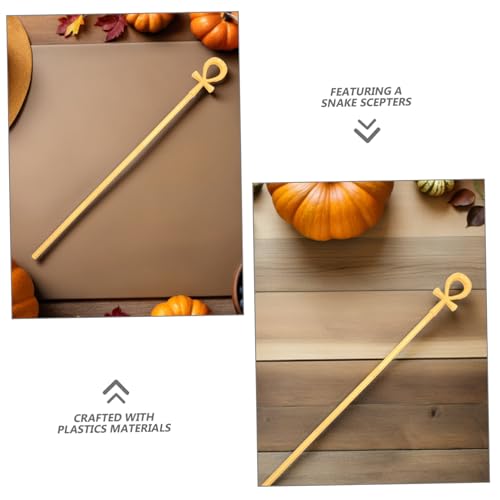 YARNOW 2 Stück Teiliges Ägyptisches Pharaonen mit Schlangenmotiv Halloween Kostüm Requisit Gehstock für Cosplay Rollenspiel und Mottopartys für Erwachsene YARNOW 2 Stück Teiliges Ägyptisches Pharaonen mit Schlangenmotiv Halloween Kostüm Requisit Gehstock für Cosplay Rollenspiel und Mottopartys für Erwachsene von YARNOW