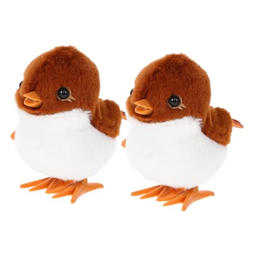 YARNOW 2 Stück Teiliges Aufziehspielzeug Plüsch Sperlinge Wind Up Animal Toy aus Kunststoff und Plüsch Langlebig und Fördert Motorik und Koordination für Kinderpartys und Festtage von YARNOW
