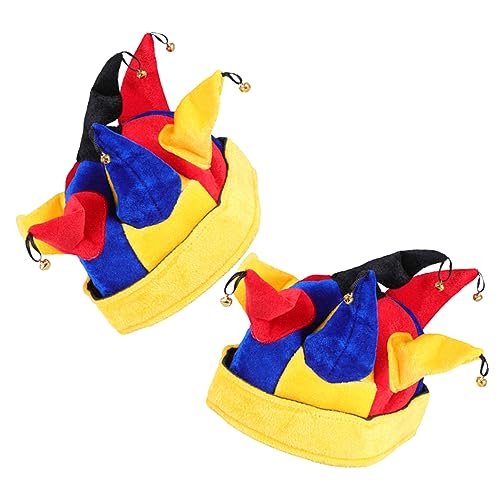 YARNOW 2 Stück Teiliges Clown Hut mit Glocken Farbenfrohe Kopfbedeckung für Fasching Halloween Kostümparty Bequem und Lustig Geeignet für Erwachsene YARNOW 2 Stück Teiliges Clown Hut mit Glocken Farbenfrohe Kopfbedeckung für Fasching Halloween Kostümparty Bequem und Lustig Geeignet für Erwachsene von YARNOW