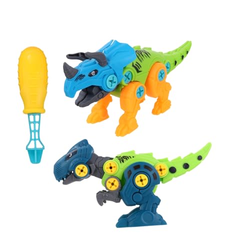 YARNOW 2 Stück Teiliges DIY Dinosaurier zum Zusammenbauen Pädagogisches Lernspielzeug aus Sicherem Material Fördert Geduld und Feinmotorik Geeignet für Jungen und Mädchen Ab Jahren von YARNOW