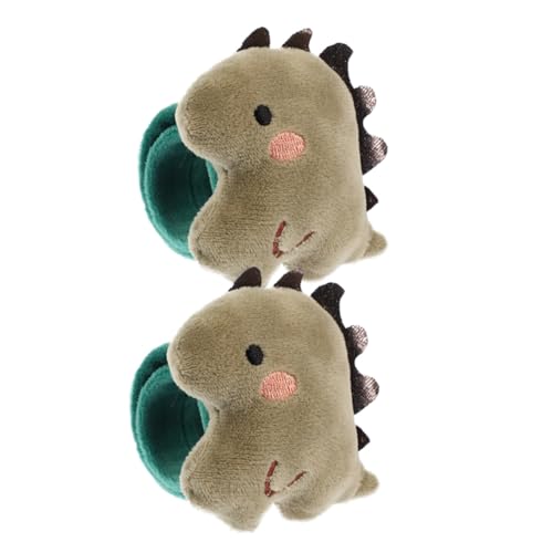 YARNOW 2 Stück Teiliges Dinosaurier Klatscharmband aus Weichem und Niedliche Kuscheltier Armbänder als Kinderparty Mitgebsel Bequem und Langlebig für Geburtstage und Festlichkeiten von YARNOW