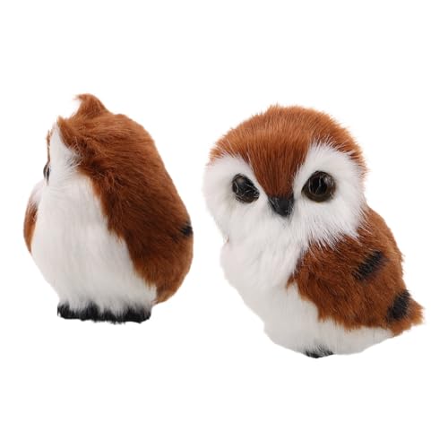 YARNOW 2 Stück Teiliges Eulen Plüschtiere Realistische Kuscheltiere Weiches Stofftier für Erwachsene Braune Dekoration für Kinderzimmer und Wohnräume YARNOW 2 Stück Teiliges Eulen Plüschtiere Realistische Kuscheltiere Weiches Stofftier für Erwachsene Braune Dekoration für Kinderzimmer und Wohnräume von YARNOW