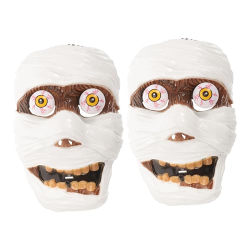YARNOW 2 Stück Teiliges Halloween Gruselmasken aus Leichtem Detailreiche und Mumiengesicht Masken für Kostümpartys Karneval Fasching und Halloween Events von YARNOW