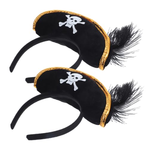 YARNOW 2 Stück Teiliges Halloween Piraten Haarband Verstellbar Bequem und Langlebig für Karneval Cosplay Kostüm Accessoire für Damen und Herren YARNOW 2 Stück Teiliges Halloween Piraten Haarband Verstellbar Bequem und Langlebig für Karneval Cosplay Kostüm Accessoire für Damen und Herren von YARNOW