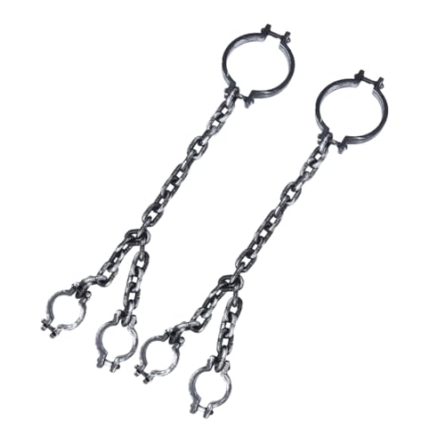 YARNOW 2 Stück Teiliges Halloween Plastikketten- Realistische Gefängnis-handschellen und Leichte Halloween-dekoration Vielseitige Grusel-requisiten für Kostümpartys und Haunted House von YARNOW