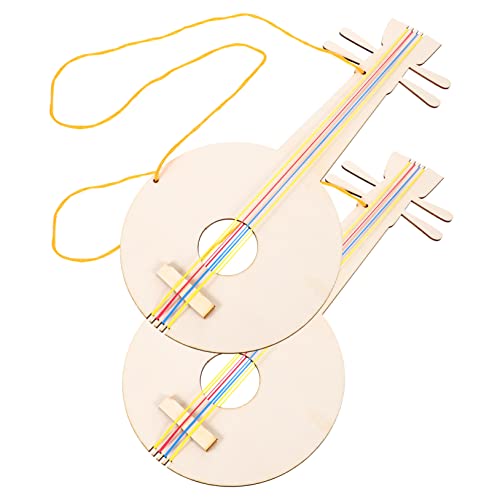 YARNOW 2 Stück Teiliges Holz Gitarre für DIY Graffiti Gitarre Unvollendetes Holzspielzeug Bastelmaterial für Kreatives Malen und Handwerk Musikinstrumente Fördert Feinmotorik und YARNOW 2 Stück Teiliges Holz Gitarre für DIY Graffiti Gitarre Unvollendetes Holzspielzeug Bastelmaterial für Kreatives Malen und Handwerk Musikinstrumente Fördert Feinmotorik und von YARNOW