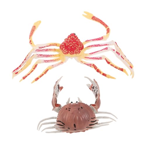 YARNOW 2 Stück Teiliges Kleiner aus PVC Bunte Realistische Meerestiere für Junge Mädchen Frühpädagogische Lernfigur Vielseitige Deko für Kinderzimmer und Meeres-Motto-Partys von YARNOW
