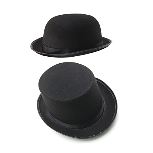 YARNOW 2 Stück Teiliges Magierhut Schwarzer Filzhut in S für Kostümpartys Fasching Karneval Verkleidung und Halloween Zubehör für Jungen und Mädchen von YARNOW