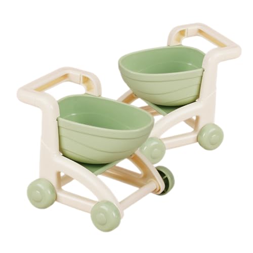 YARNOW 2 Stück Teiliges Mini Einkaufswagen für Handlicher Kaufladen Wagen aus Robustem Material Fördert Rollenspiel und Eltern Junge Mädchen Beziehung für Geburtstage und Feste von YARNOW