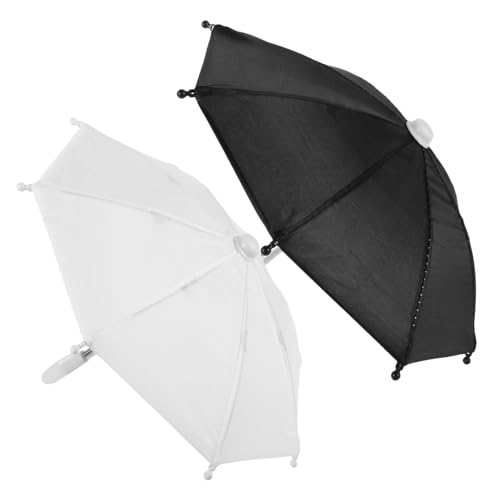 YARNOW 2 Stück Teiliges Mini Regenschirm für Puppenhaus Realistische Miniatur Deko Detailreich Gestaltete Accessoires zur Verschönerung Kleiner Häuser und DIY Puppenhausgestaltung von YARNOW