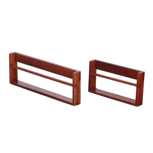 YARNOW 2 Stück Teiliges Miniatur Bücherregal aus Holz Wandregal für Puppenhaus Dekoratives Mini Regal für Kleine Bücher Passgenau für Bjd Puppen für Küchen Wohnzimmerszenen YARNOW 2 Stück Teiliges Miniatur Bücherregal aus Holz Wandregal für Puppenhaus Dekoratives Mini Regal für Kleine Bücher Passgenau für Bjd Puppen für Küchen Wohnzimmerszenen von YARNOW