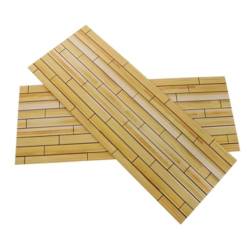 YARNOW 2 Stück Teiliges Miniatur Holzfußboden für Puppenhäuser Realistische Langlebige DIY Bodenplatten aus Holz Handgefertigte Miniatur Fliesen für Detailreiche Puppenhaus YARNOW 2 Stück Teiliges Miniatur Holzfußboden für Puppenhäuser Realistische Langlebige DIY Bodenplatten aus Holz Handgefertigte Miniatur Fliesen für Detailreiche Puppenhaus von YARNOW