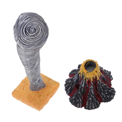 YARNOW 2 Stück Teiliges Naturkatastrophen Lernset mit Realistischem Naturkatastrophenmodell und Tornado Modell für Interaktive Stem Bildung Langlebige Sandtisch-Dekoration für Zuhause und YARNOW 2 Stück Teiliges Naturkatastrophen Lernset mit Realistischem Naturkatastrophenmodell und Tornado Modell für Interaktive Stem Bildung Langlebige Sandtisch-Dekoration für Zuhause und von YARNOW