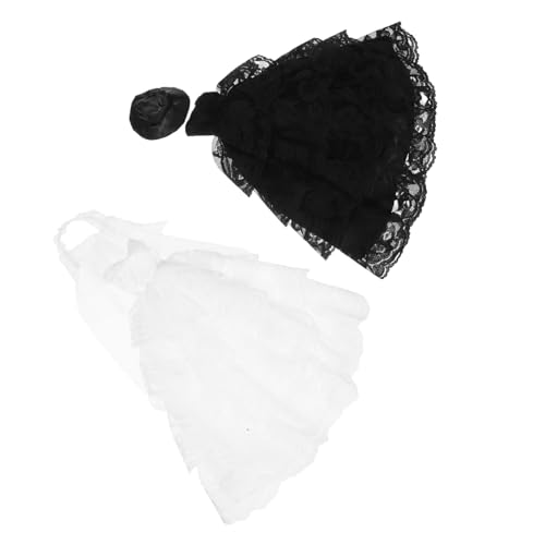YARNOW 2 Stück Teiliges Puppen-hochzeitskleid Miniatur Spitzenkleid Brautkleid Puppenkostüm Prinzessin Abendkleid für Rollenspiele Sammler Puppenhaus Dekoration von YARNOW