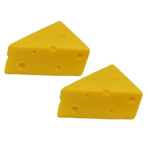 YARNOW 2 Stück Teiliges Realistisches Käsemodell Klein Leichte Detailgetreue Käsedekoration für Bäckerei Fotografie Requisiten und Heimdeko Food Display von YARNOW